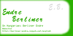 endre berliner business card